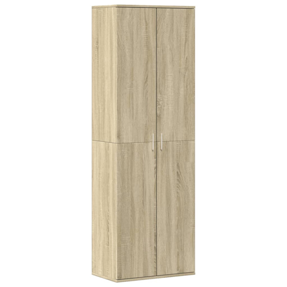 Vidaxl Highboard Sideboard Cabinet Storage Cupboard Sonoma Oak Engineered Wood