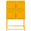 VidaXL vidaXL Sideboard Storage Cupboard Side Cabinet Highboard Mustard Yellow Steel 6