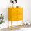 VidaXL vidaXL Sideboard Storage Cupboard Side Cabinet Highboard Mustard Yellow Steel 3