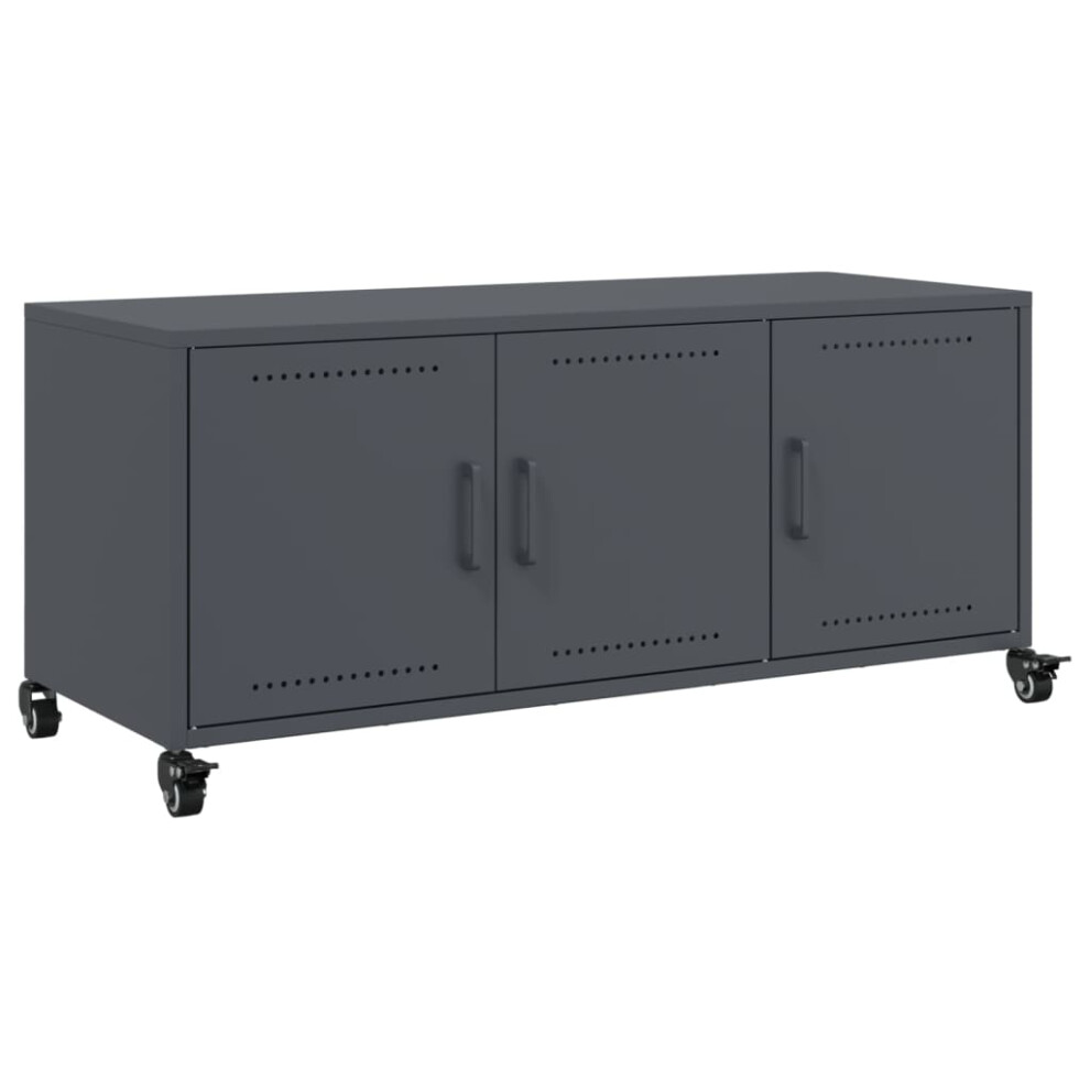 vidaXL TV Cabinet TV Stand TV Unit Media Cabinet Anthracite Cold-rolled Steel