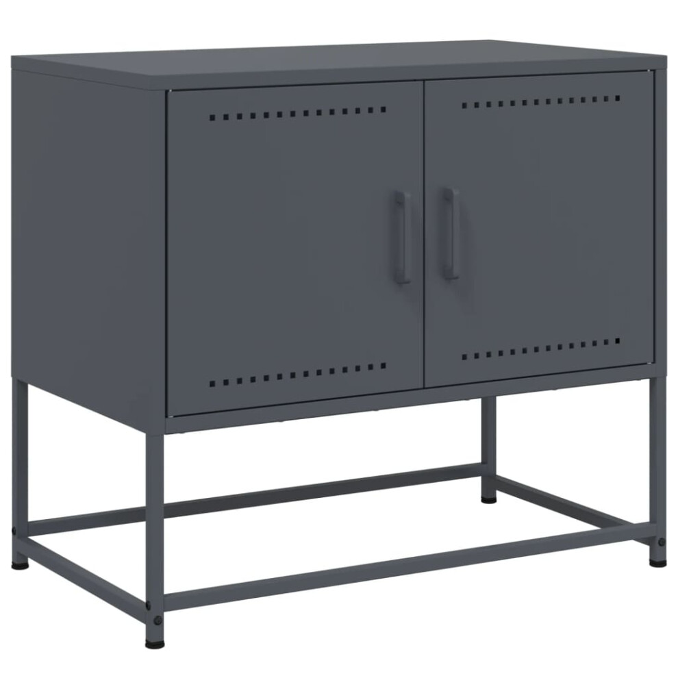 vidaXL TV Cabinet TV Stand Media TV Unit Entertainment Centre Anthracite Steel