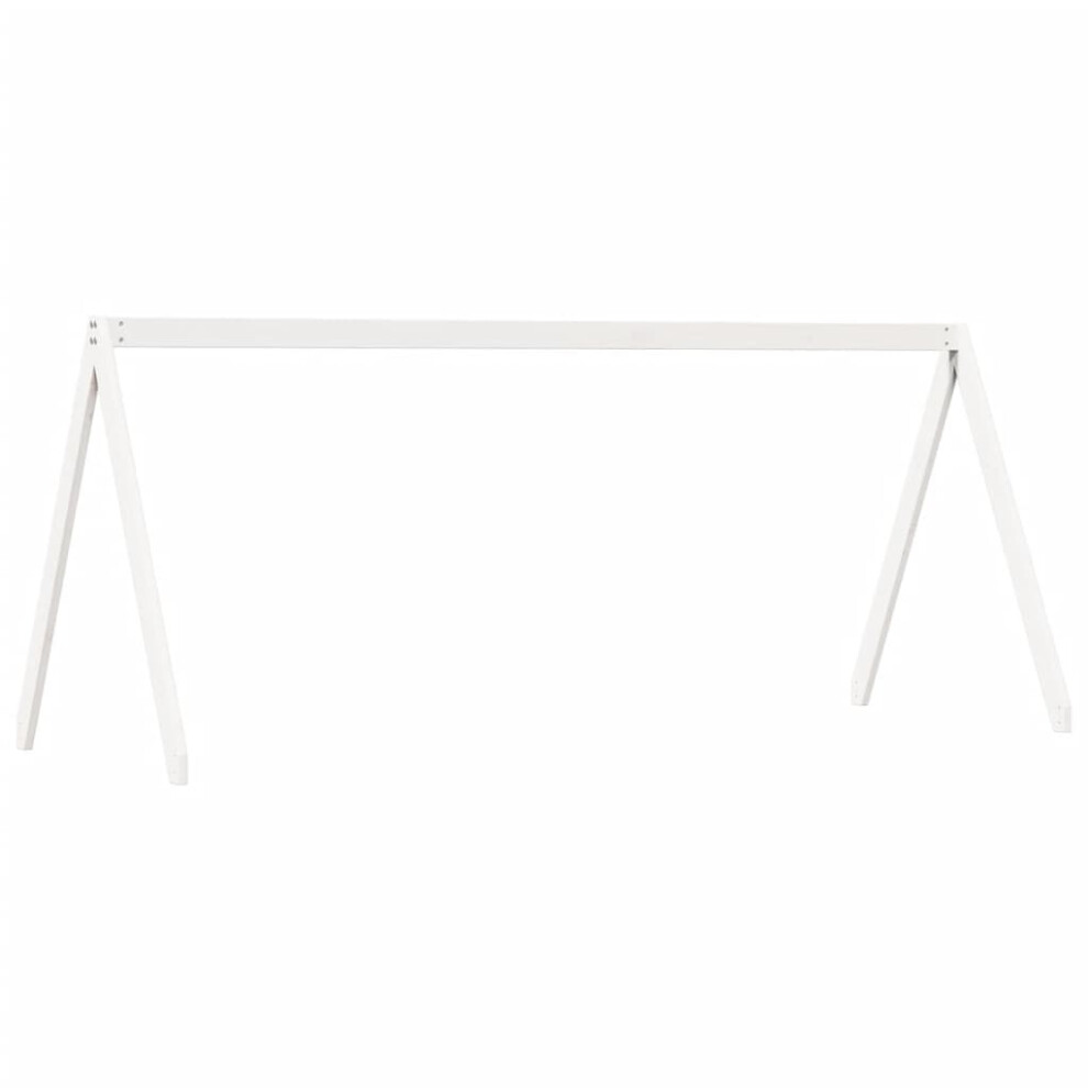 vidaXL Kids' Bed Roof Bed Canopy Rooftop White 199x80.5x88 cm Solid Wood Pine