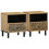 VidaXL vidaXL Bedside Cabinets Nightstand End Table Bed Table 2 pcs Solid Wood Mango 1