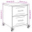 VidaXL vidaXL Bedside Cabinets Nightstand Bed Table Side Table 2 pcs Anthracite Steel 4