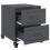 VidaXL vidaXL Bedside Cabinets Nightstand Bed Table Side Table 2 pcs Anthracite Steel 9