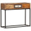 VidaXL vidaXL Console Table Gold 90cm Solid Reclaimed Wood End Side Stand Cabinet 1