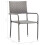 VidaXL vidaXL Garden Dining Chairs 2 pcs Stackable Outdoor Chair Grey Poly Rattan 7