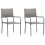 VidaXL vidaXL Garden Dining Chairs 2 pcs Stackable Outdoor Chair Grey Poly Rattan 1