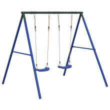 vidaXL Outdoor Swing Set with 2 Swings Garden Play Swing Seat Kids Swing Set
