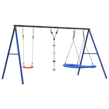 vidaXL Outdoor Swing Set with Swing, Disc Swing, Nest Swing Garden Play Swing
