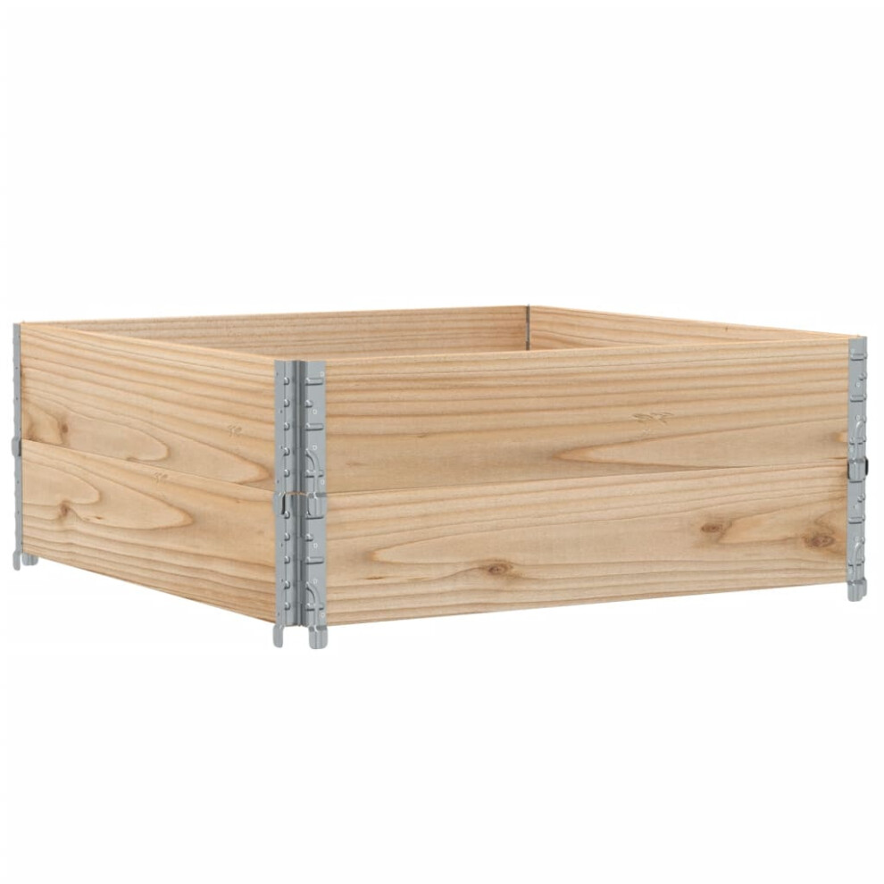 VIDAXL Pine Wood Garden Planter - Brown - Stackable - Image 2