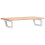 VidaXL vidaXL Basin Shelf Wall Mounted Bathroom Countertop Steel and Solid Wood Beech 6