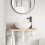VidaXL vidaXL Basin Shelf Wall Mounted Bathroom Countertop Steel and Solid Wood Beech 3