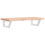VidaXL vidaXL Basin Shelf Wall Mounted Bathroom Countertop Steel and Solid Wood Beech 2