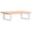 VidaXL vidaXL Basin Shelf Wall Mounted Bathroom Countertop Steel and Solid Wood Beech 6