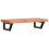 VidaXL vidaXL Basin Shelf Wall Mounted Bathroom Countertop Steel and Solid Wood Beech 2