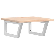 vidaXL Basin Shelf Wall Mounted Bathroom Countertop Steel and Solid Wood Oak