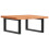 VidaXL vidaXL Basin Shelf Wall Mounted Bathroom Countertop Steel and Solid Wood Beech 2