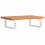 VidaXL vidaXL Basin Shelf Wall Mounted Bathroom Countertop Steel and Solid Wood Beech 6