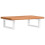 VidaXL vidaXL Basin Shelf Wall Mounted Bathroom Countertop Steel and Solid Wood Beech 1