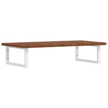 vidaXL Basin Shelf Wall Mounted Bathroom Countertop Steel and Solid Wood Oak