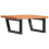 VidaXL vidaXL Basin Shelf Wall Mounted Bathroom Countertop Steel and Solid Wood Beech 6