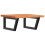 VidaXL vidaXL Basin Shelf Wall Mounted Bathroom Countertop Steel and Solid Wood Beech 1