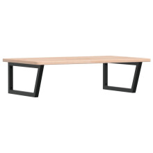 vidaXL Basin Shelf Wall Mounted Bathroom Countertop Steel and Solid Wood Oak