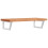 VidaXL vidaXL Basin Shelf Wall Mounted Bathroom Countertop Steel and Solid Wood Beech 2