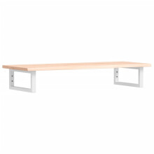 vidaXL Basin Shelf Wall Mounted Bathroom Countertop Steel and Solid Wood Oak