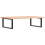 VidaXL vidaXL Basin Shelf Wall Mounted Bathroom Countertop Steel and Solid Wood Beech 2