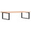 VidaXL vidaXL Basin Shelf Wall Mounted Bathroom Countertop Steel and Solid Wood Beech 6