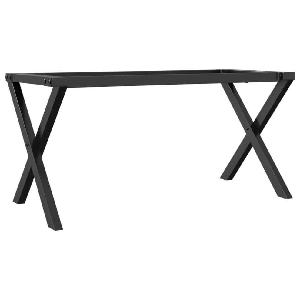 vidaXL Coffee Table Legs X-Frame Desk Legs Metal Furniture Legs Cast Iron