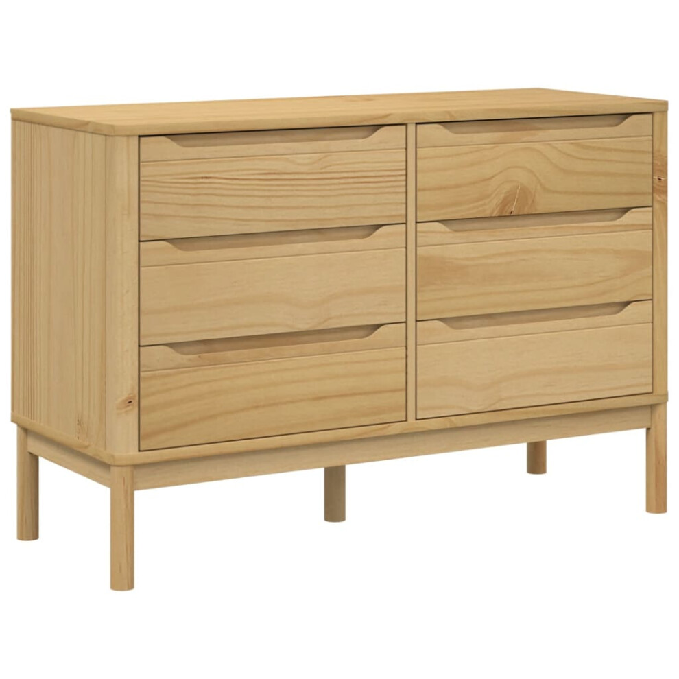 Vidaxl Chest Of Drawers Hall Storage Drawer Cabinet Wax Brown Solid Wood Pine