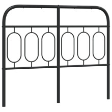 vidaXL Metal Headboard Bedroom Home Bed Header Bed Headboard Black 120 cm