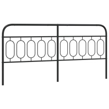 vidaXL Metal Headboard Bedroom Home Bed Header Bed Headboard Black 200 cm