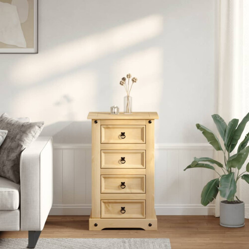 VidaXL vidaXL Bedside Cabinet Nightstand Bed Side Table Bed Cabinet Solid Wood Pine 2