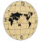 VidaXL vidaXL Wall Clock Quartz Round Wall Clock Yellow and Black Engineered Wood 3