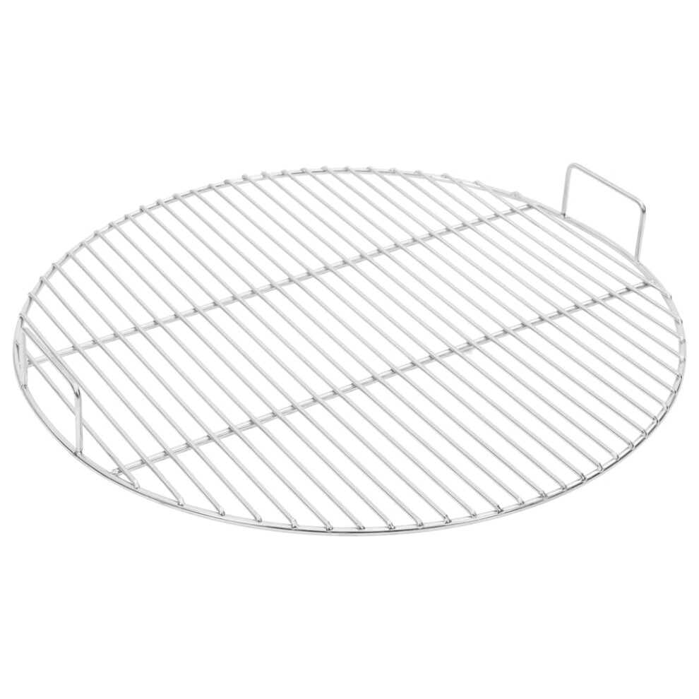 vidaXL BBQ Grill Grate with Handles Cooking Grate Round 304 Stainless Steel