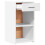 VidaXL vidaXL Bedside Cabinets Nightstand Bed Side Table 2 pcs White Engineered Wood 5