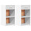 VidaXL vidaXL Bedside Cabinets Nightstand Bed Side Table 2 pcs White Engineered Wood 1