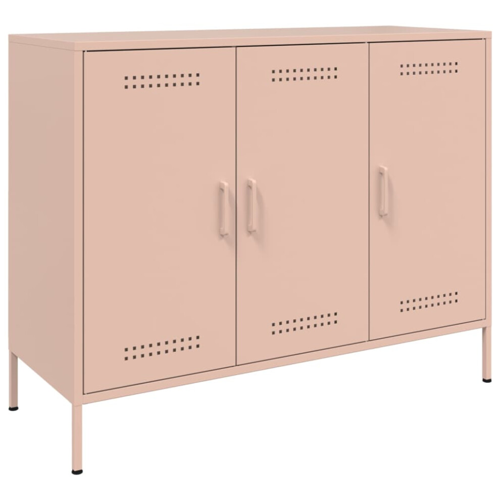 vidaXL Sideboard Storage Cupboard Cabinet Highboard Pink Cold-rolled Steel