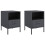 VidaXL vidaXL Bedside Cabinets Nightstand Bed Table Side Table 2 pcs Anthracite Steel 2