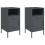 VidaXL vidaXL Bedside Cabinets Nightstand Bed Table Side Table 2 pcs Anthracite Steel 2