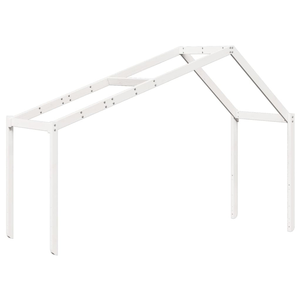 vidaXL Kids' Bed Roof Kids Bed Canopy White 213x95.5x144.5 cm Solid Wood Pine
