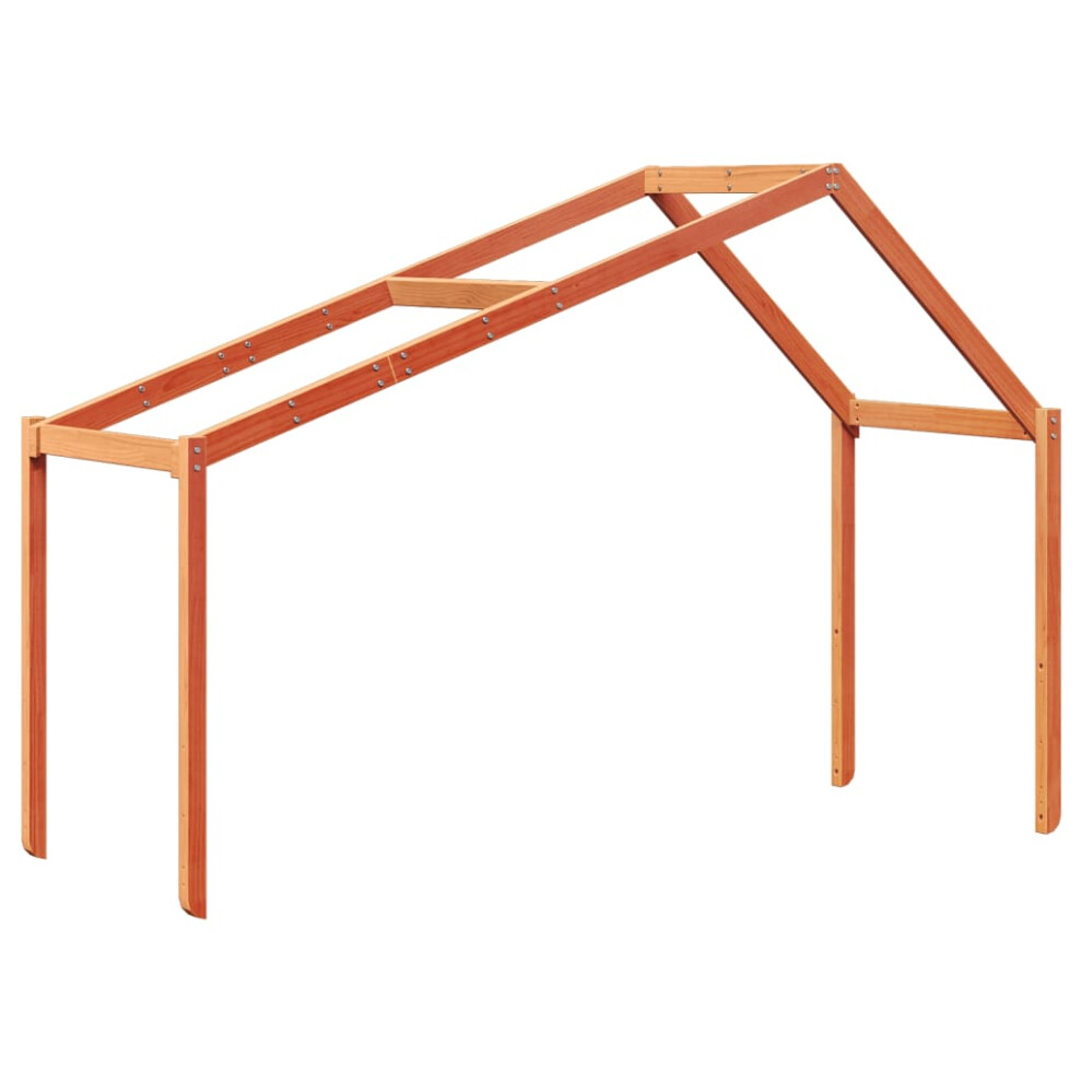 Vidaxl Kids' Bed Roof Bed Canopy Wax Brown 203X95.5x142 Cm Solid Wood Pine