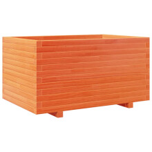 vidaXL Garden Planter Outdoor Flower Pot Planter Pot Wax Brown Solid Wood Pine