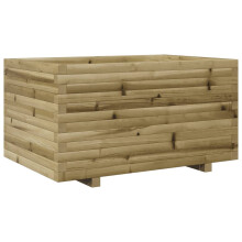 vidaXL Garden Planter Outdoor Flower Pot Planter Pot Impregnated Wood Pine