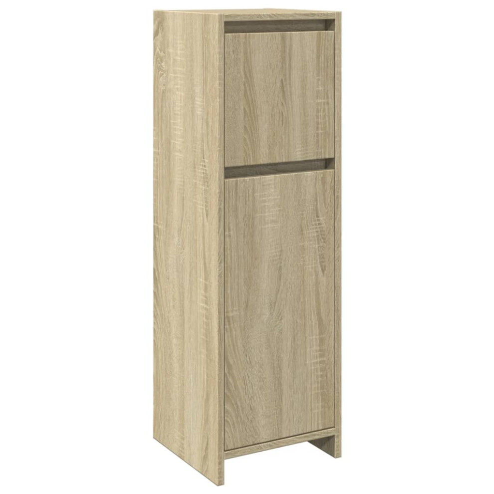 vidaXL Bathroom Cabinet Storage Cupboard Cabinet Sonoma Oak Engineered Wood