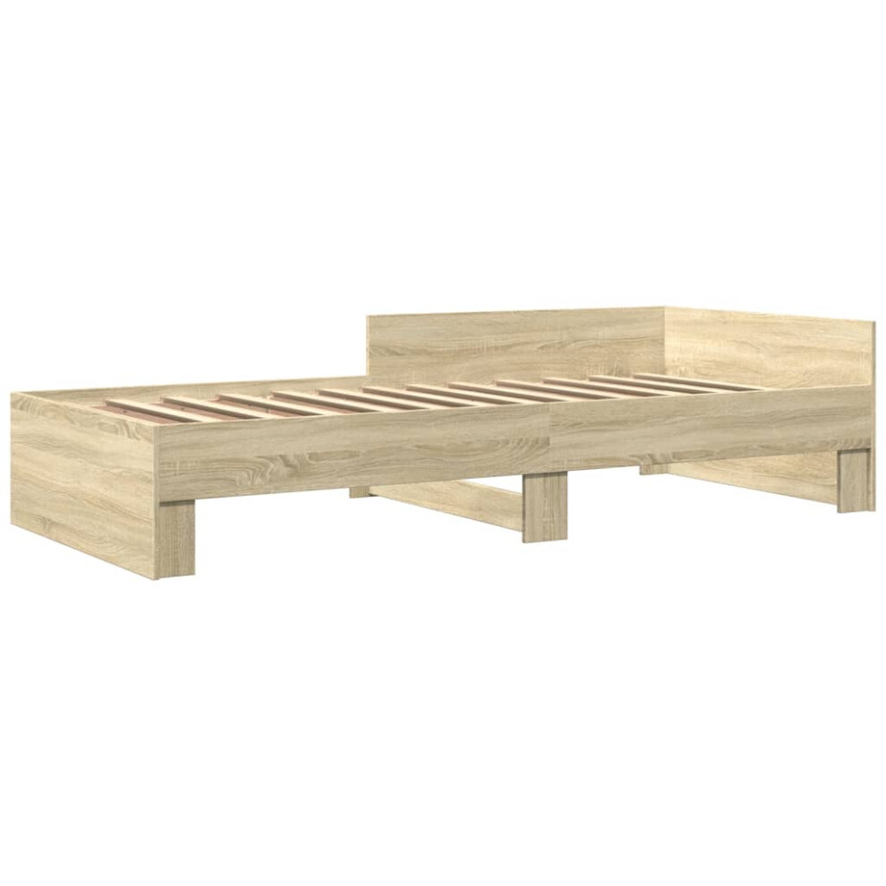 Vidaxl Bed Frame Home Bed Base Bedstead Sonoma Oak 90X200 Cm Engineered Wood